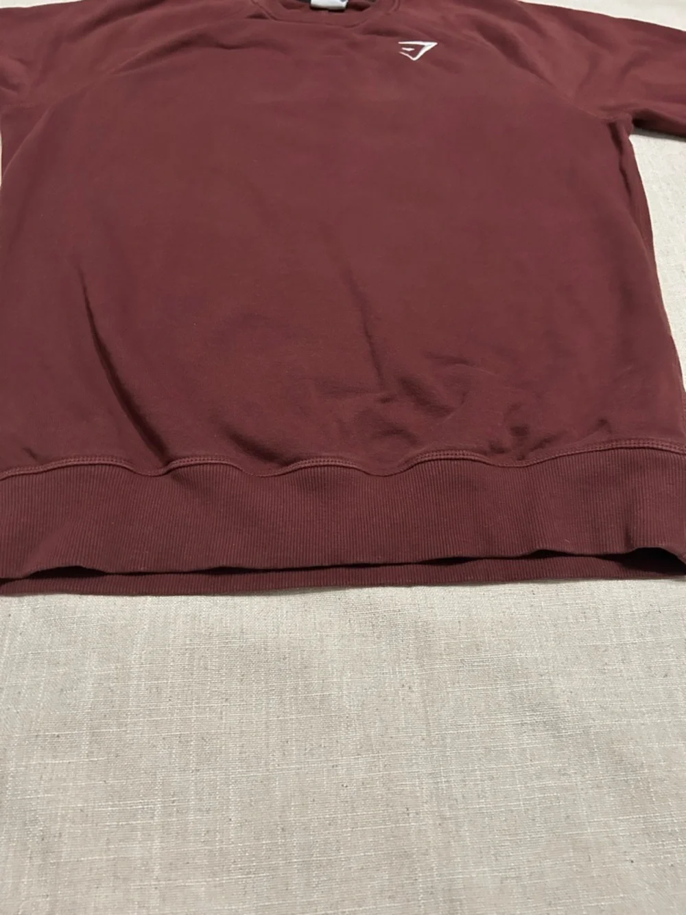 Gymshark Sweatshirt Men's M Crewneck Maroon Active Lounge Wear - Picture 6 of 10